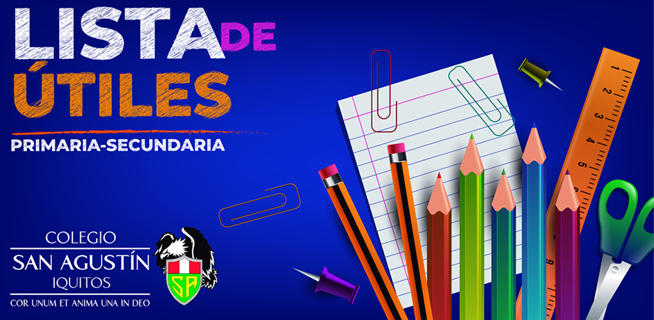 LISTA DE ÚTILES ESCOLARES 2020